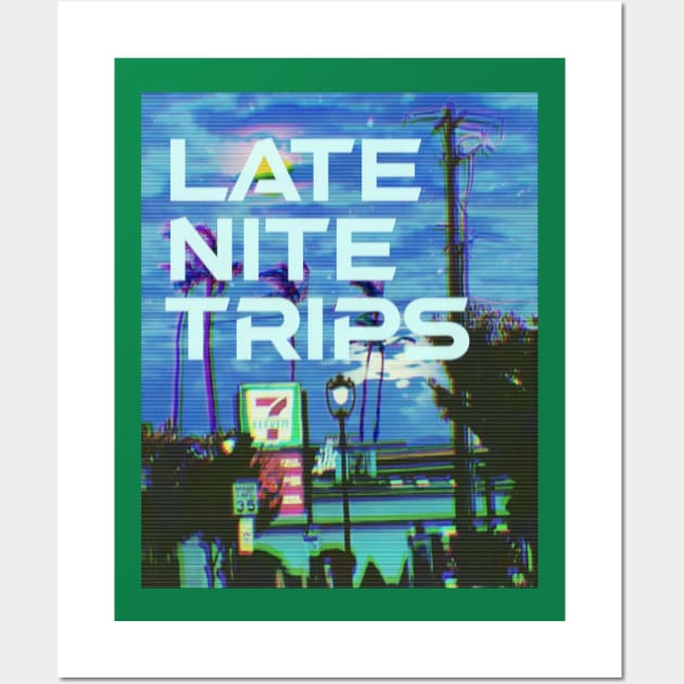 late night trips logo Wall Art by lofi_retrowave